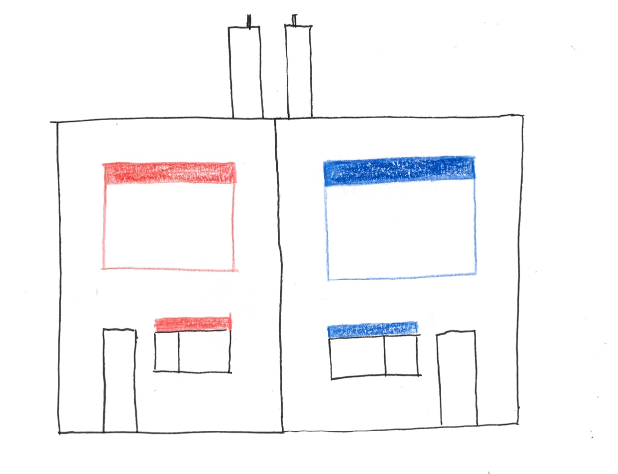 sketch-architectural-drawing-twin-houses-facades