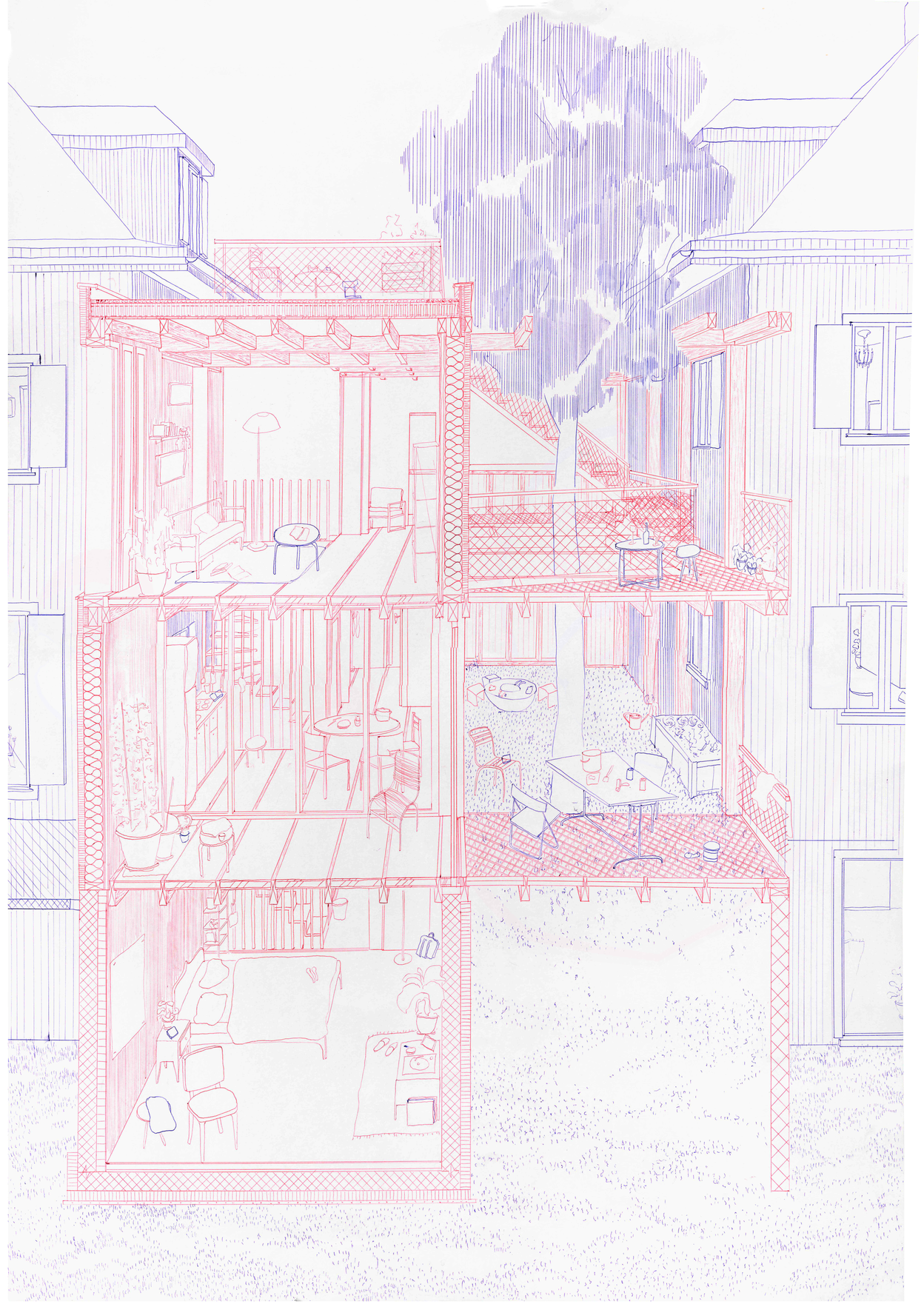 axonometric-architectural-illustration-cad-3d-section-perspective