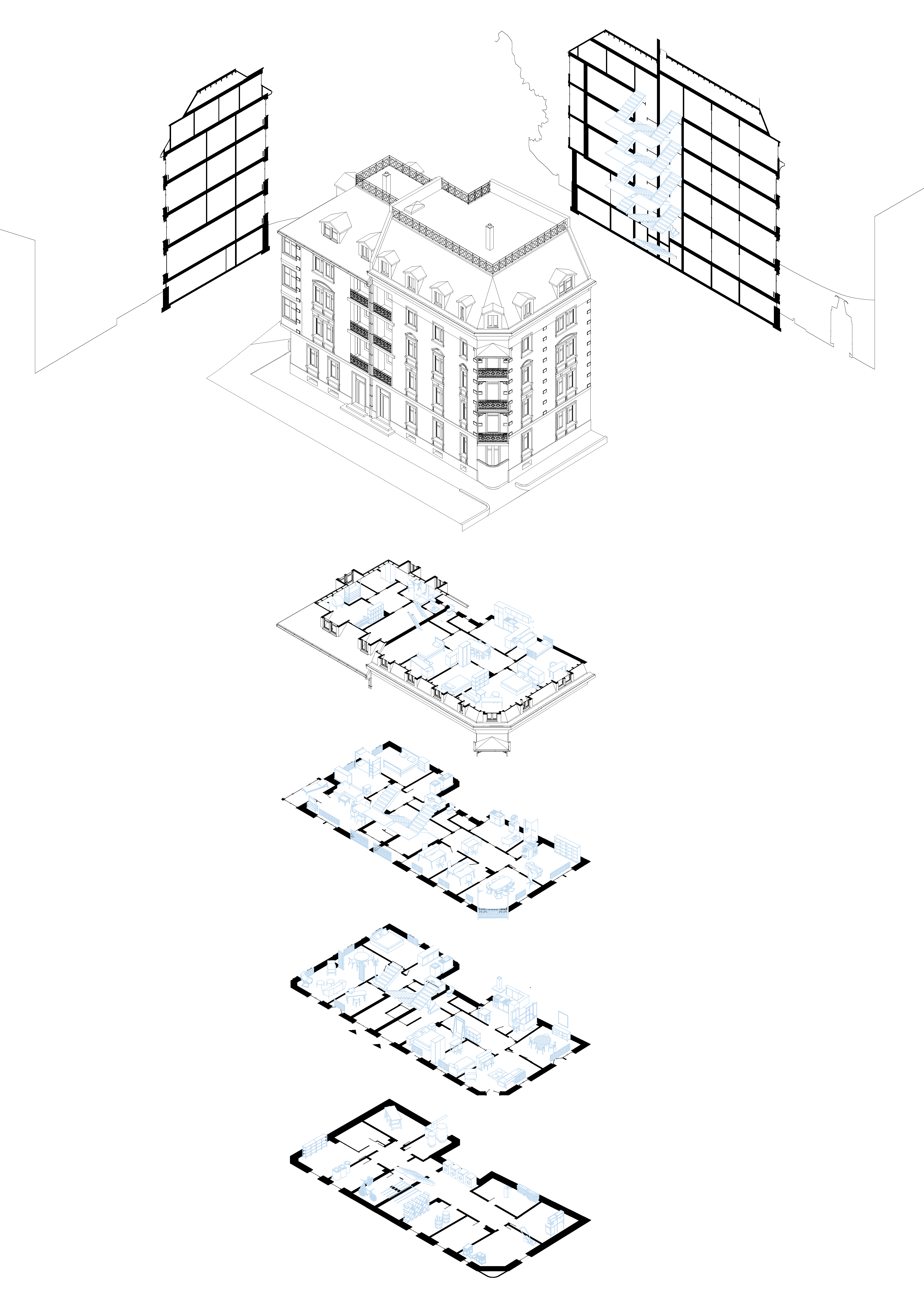 exploded-axonometry-architectural-drawing-illustration-appartment-in-building-19th-zurich
