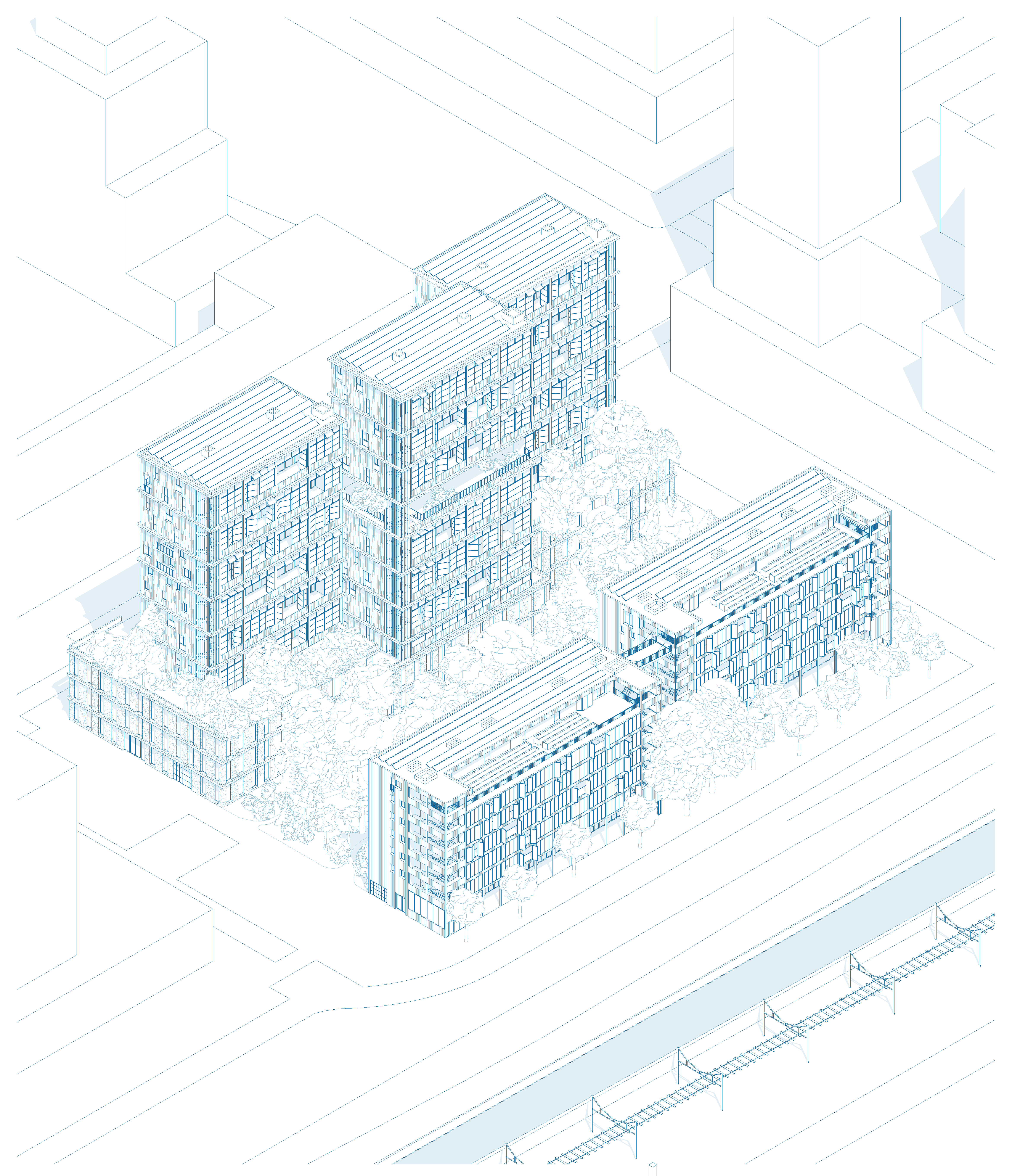 axonometric-drawing-architectural-project-blue-lines