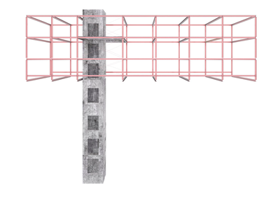 render-structure-building-concret-metal-architecture-illustration-realistic