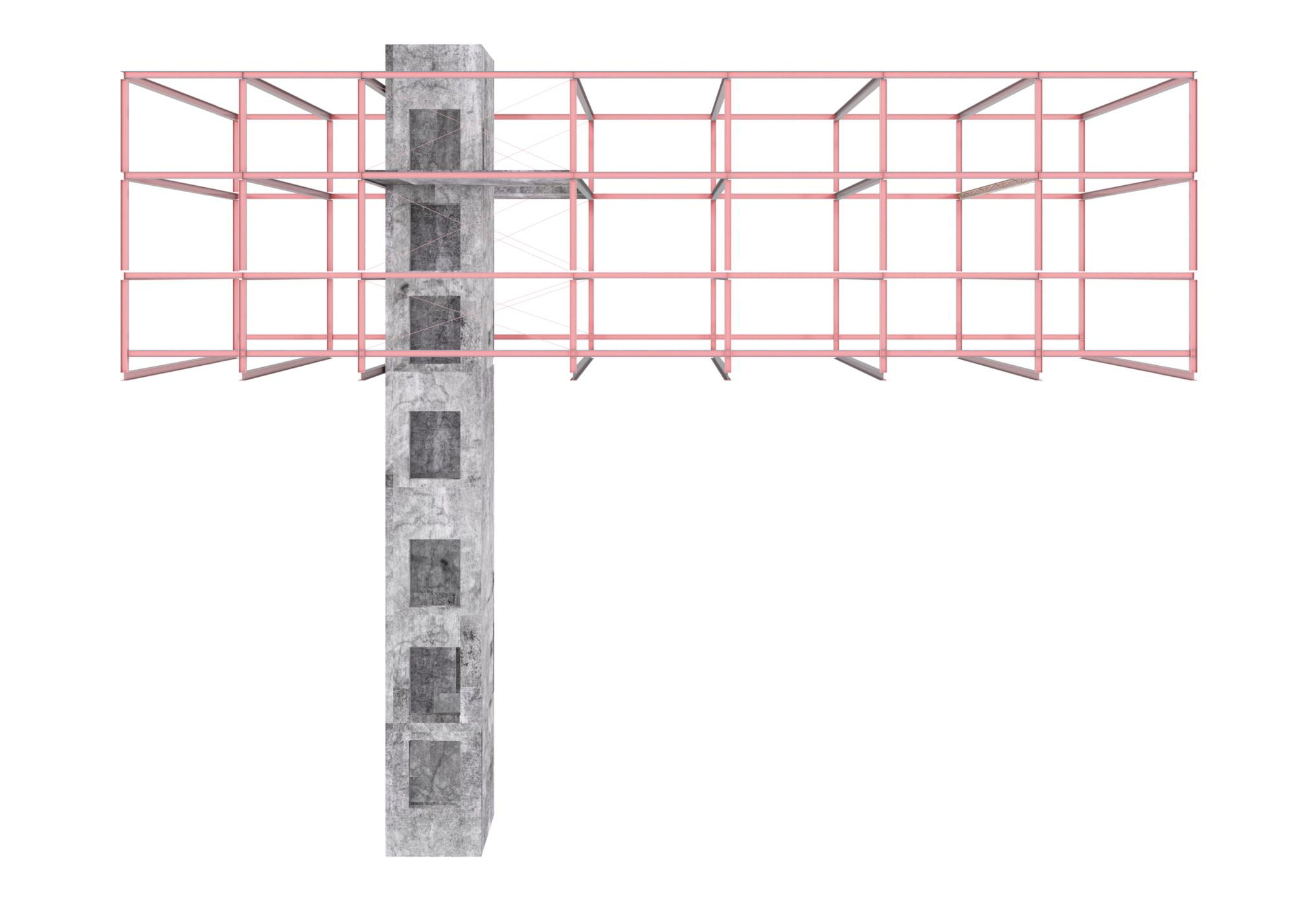 render-structure-building-concret-metal-architecture-illustration-realistic