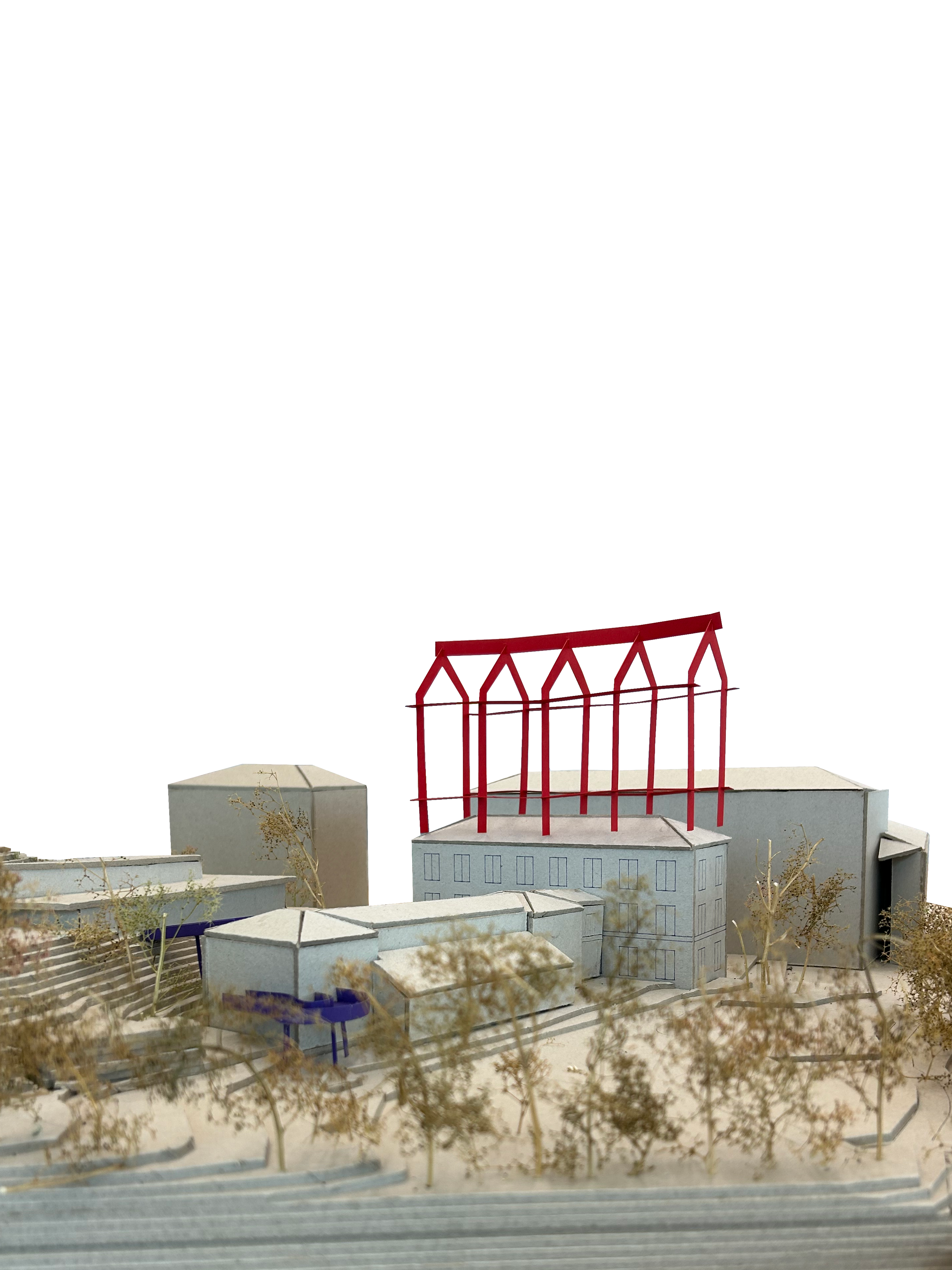 architectural-model-paper-vertical-extension-on-existing-building-renovation-project